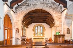 The medieval chancel arch
