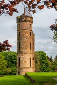 The surviving corner tower