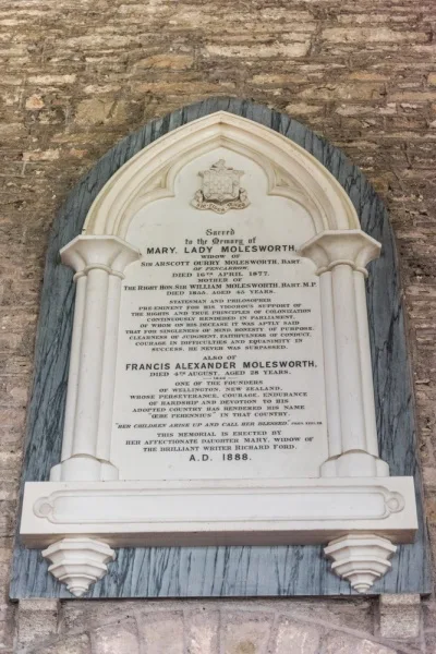 Memorial to Mary, Lady Molesworth, 1877