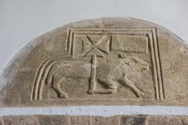 Early Norman tympanum over the south doorway