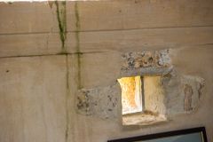 Eldon, St John's Church, A medieval leper's squint in the west wall