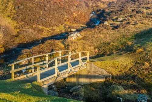 Picturesque footbridge over Allt Port na Cullaidh