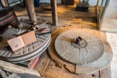 Millstones being dressed