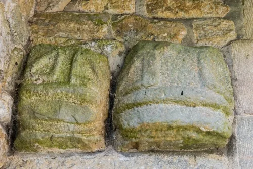 Scandinavian hog back grave ends