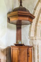 The Jacobean pulpit and sounding board