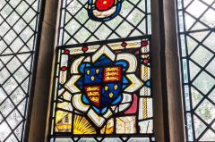 Medieval glass panel, south aisle