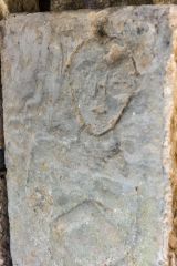 Medieval incised grave slab