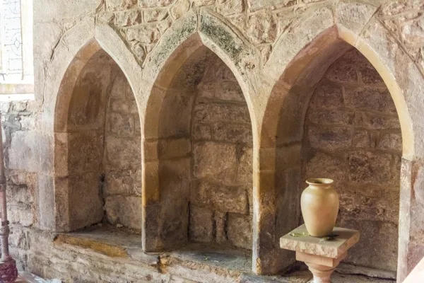 14th century triple sedilia in the sanctuary