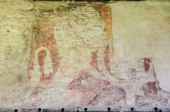 Wall painting of a lion