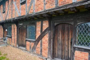 Timber framing and brick exterior