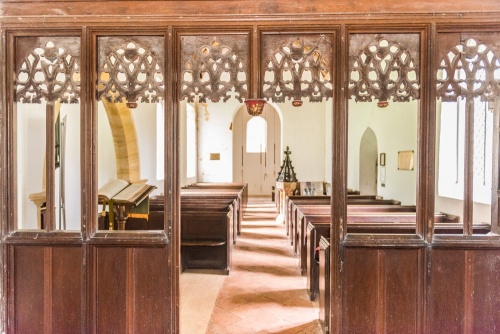 The rear of the chancel screen