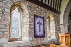 The north wall of the nave