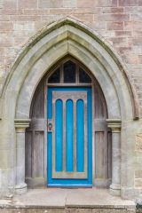 The very plain porch and doorway