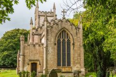 Entering the churchyard