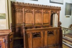 Choir stalls in the chancel