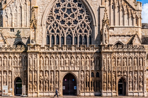 The west front of Exeter Cathedral