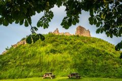 The castle from the base of the motte