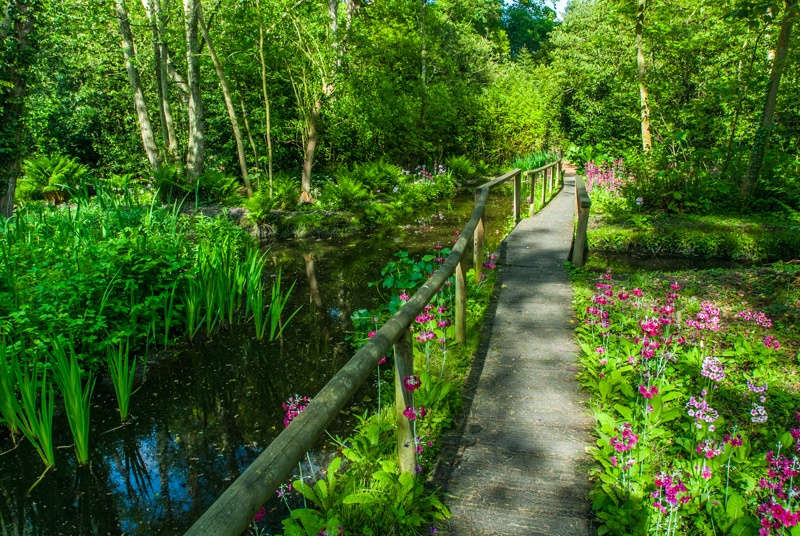 Long canals create lovely walkways through Fairhaven Garden