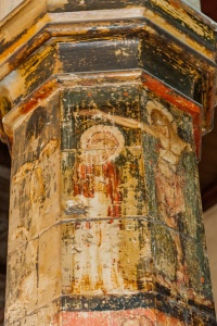 Crucifixion scene on the painted column