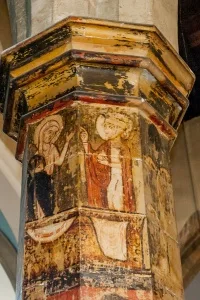 Top tier of the painted column