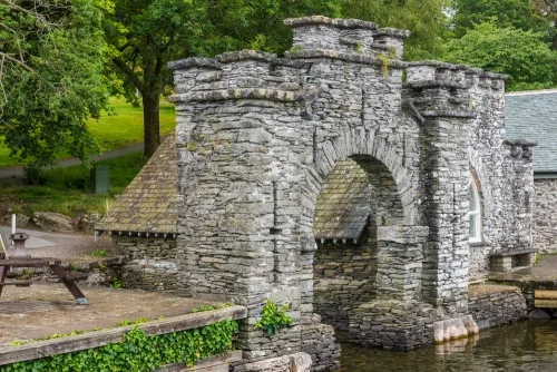 A Gothic boathouse in Fell Foot Park