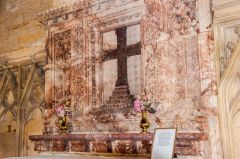 The ornate marble altarpiece