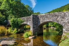 Fingle Bridge, where the forestry road starts