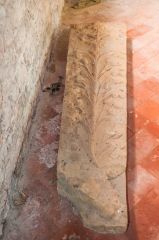 Foliated medieval grave slab