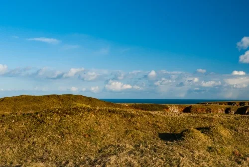 Looking east across the fort