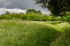 Approaching the large disc barrow
