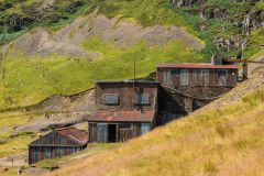 The historic mine buildings