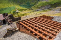 The mine buildings from above