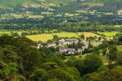 Looking down on Braithwaite from the Force Crag trail