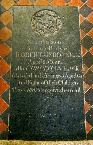 Osborne ledger slab, 1750