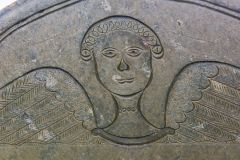 Carving on the gravestone of Agnes Gard, d. 1786