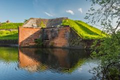 The brick defences and the moat