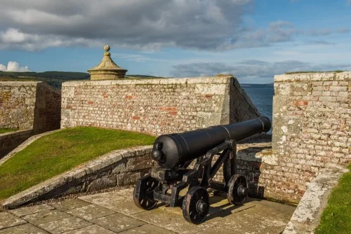 Gun emplacement on the Duke of Marlborough's Demi-Bastion
