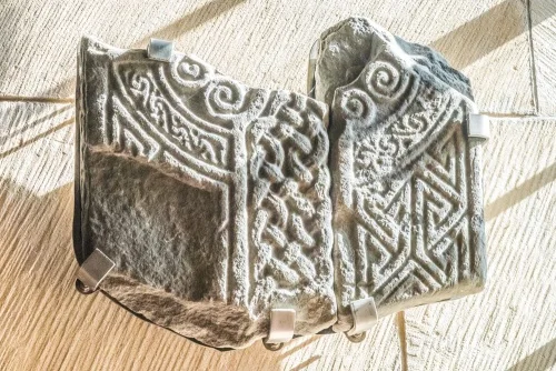Pictish cross slab fragment