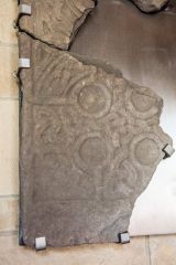 A Pictish cross slab on the north chancel wall