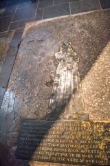Fowey, St Fimbarrus Church, Alice Rashleigh memorial brass, 1591