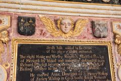 Ornate detail of the Prowlett memorial