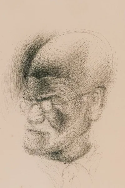 Likeness of Freud sketched by Salvador Dali