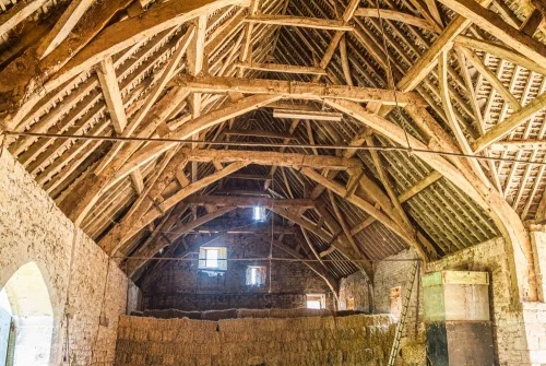 The barn interior