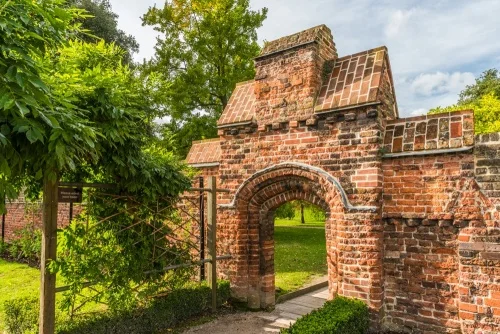 The Tudor entrance to the walled garden
