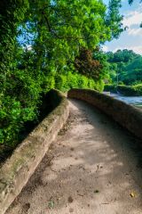 Walking towards the village