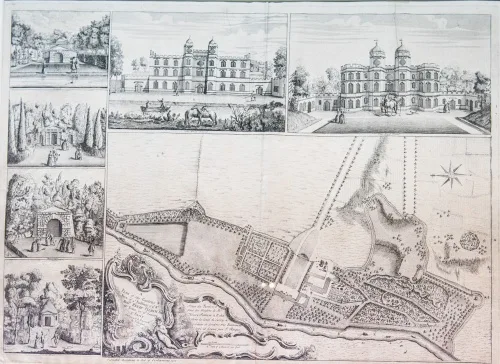 Garden plan of Esher Place, Surrey, 1737