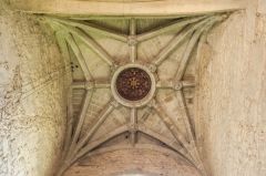 The vaulted tower ceiling