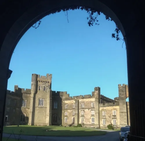 The castle courtyard