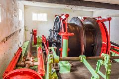 The historical steam-driven winding engine