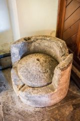 Remains of the Norman font bowl